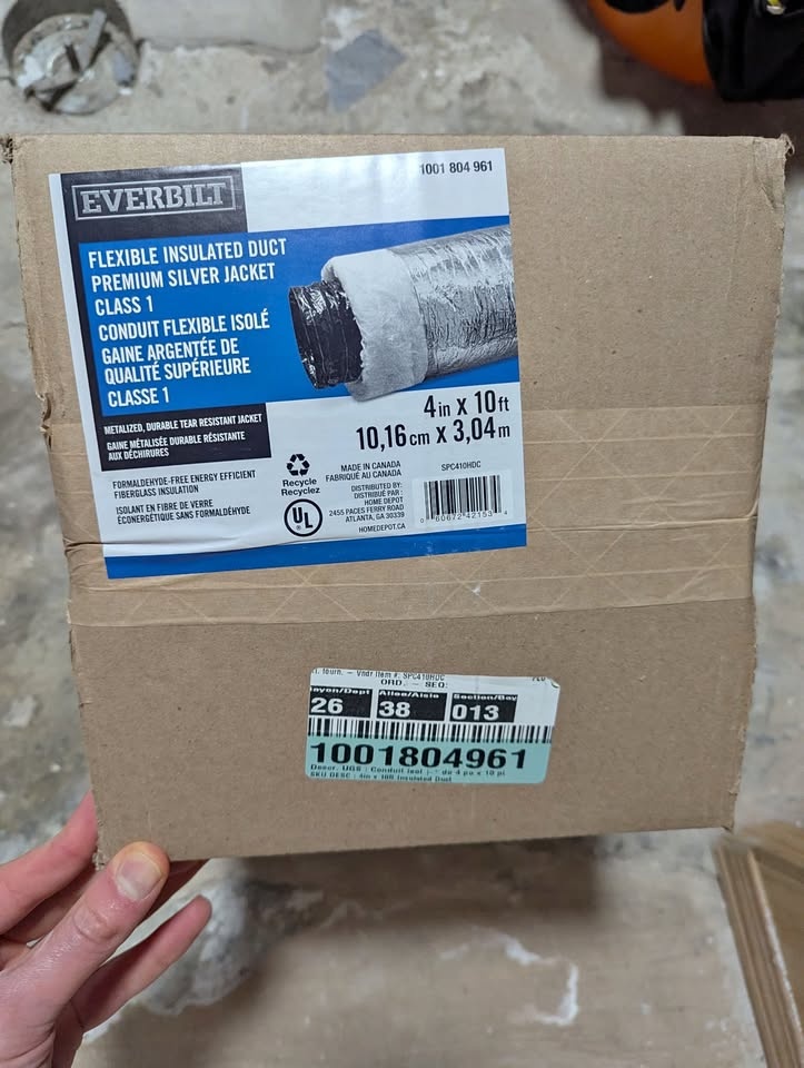 Everbilt 4-inch x 6 ft. Insulated Duct