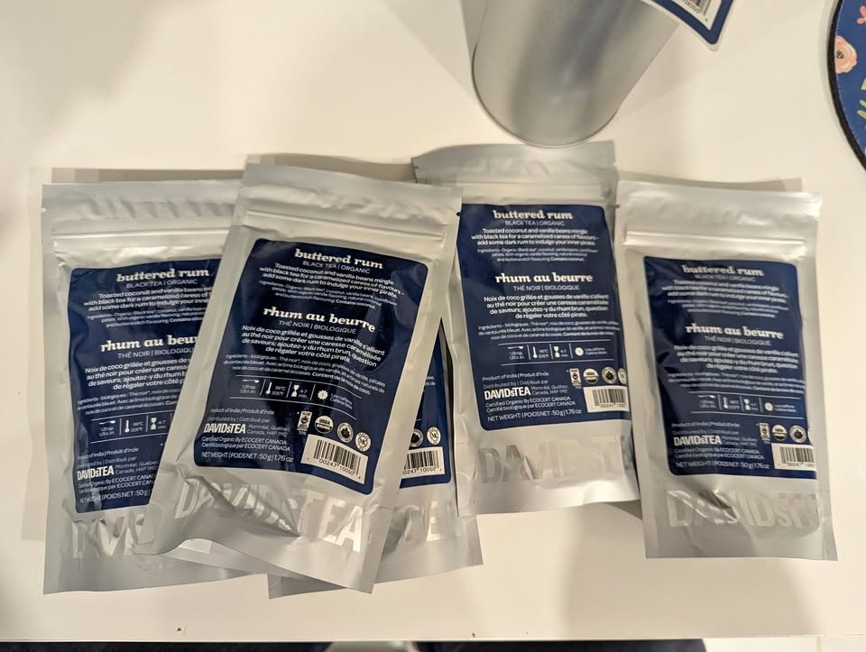DAVIDsTEA Buttered Rum Organic Black Tea (5 packs)