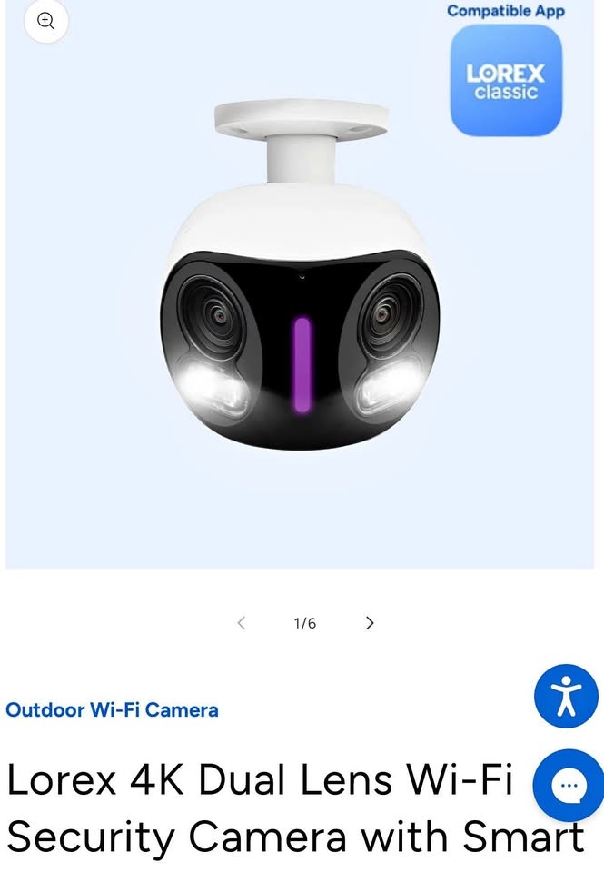 Lorex 4K Dual Lens Wi-Fi Security Camera - Outdoor