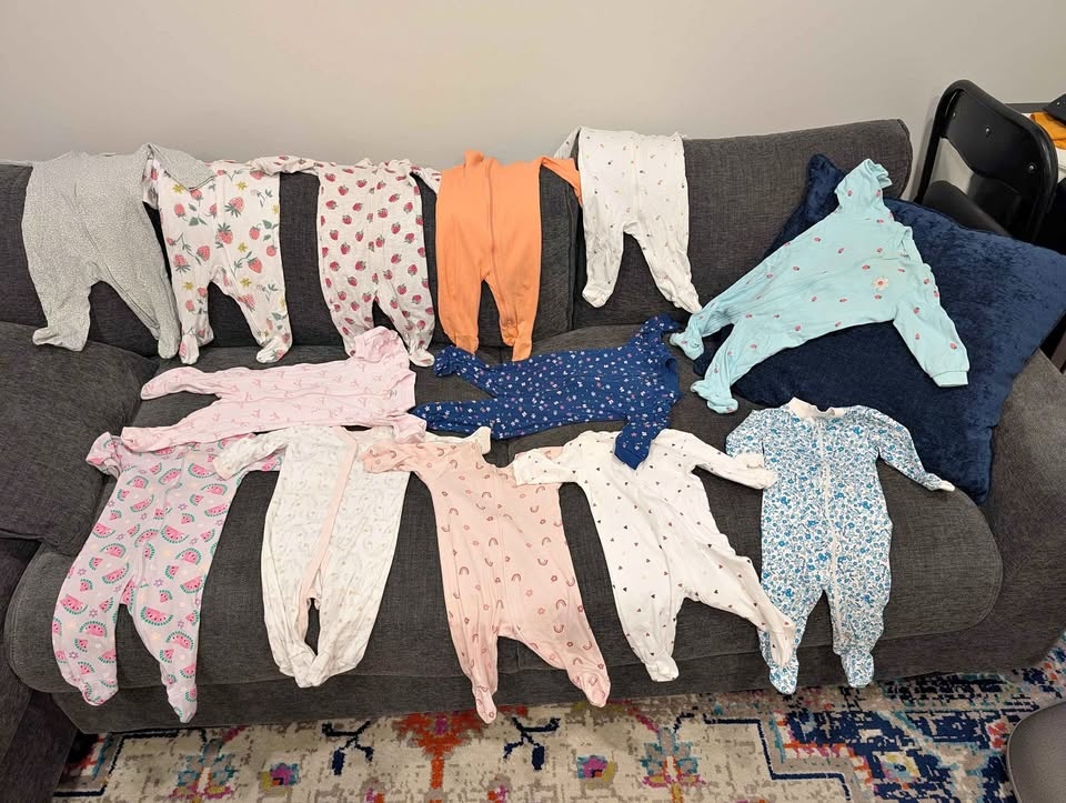 Baby Girl Sleepers (0-6 Months)