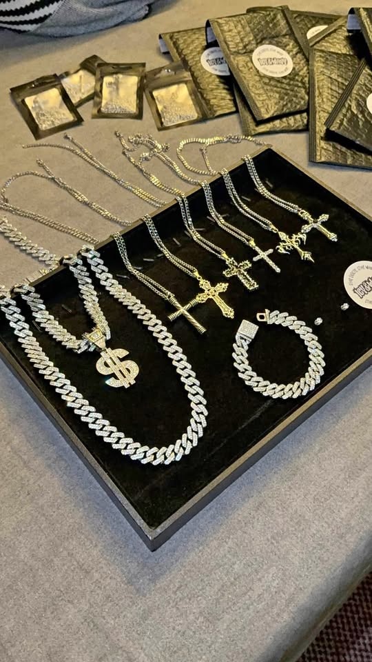 Iced Out Cuban Link Chains, Bracelets & Pendants - Brand New