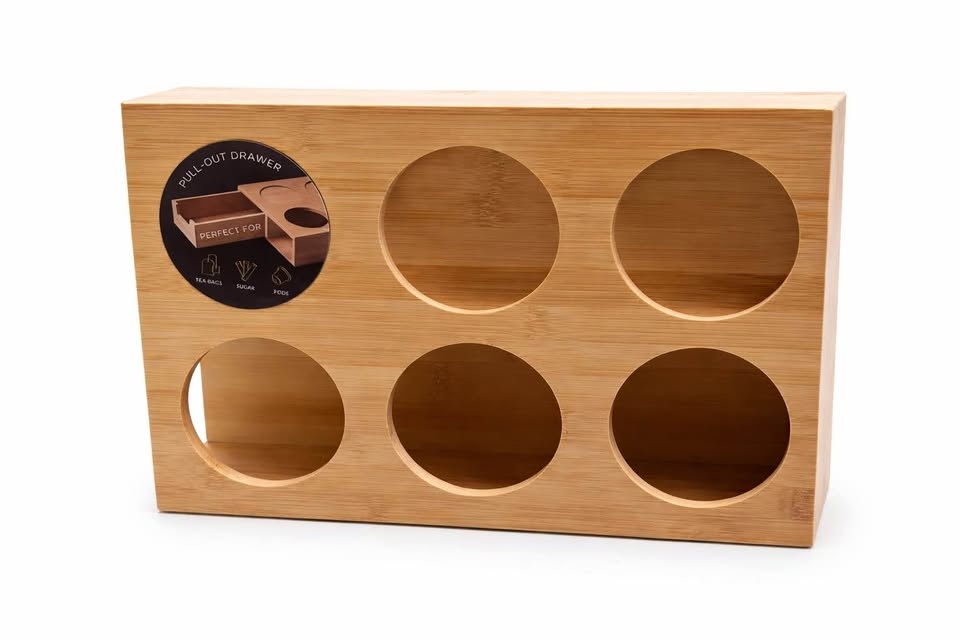 Organizer Stand with Drawer Bamboo