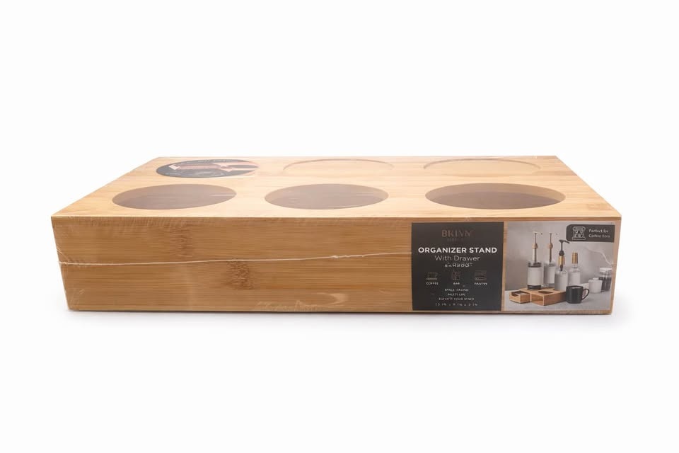 Organizer Stand with Drawer Bamboo - photo 2