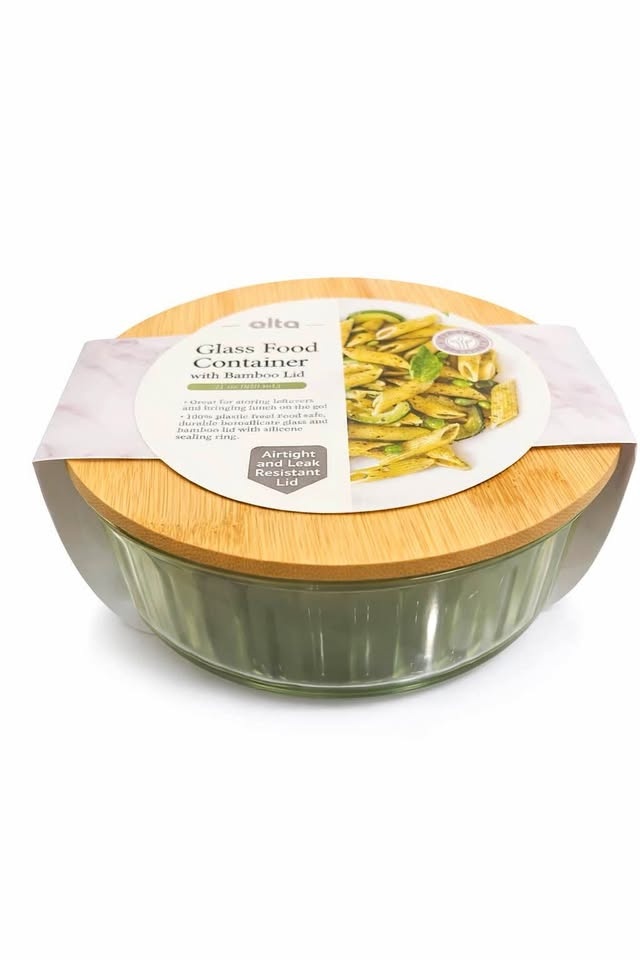 Alta Glass Round Food Storage Container with Bamboo Lid