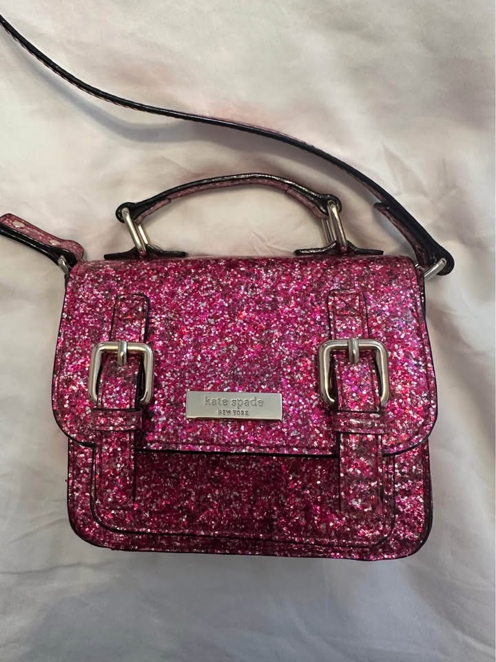 Kate Spade Kids Scout Crossbody Pink Glitter