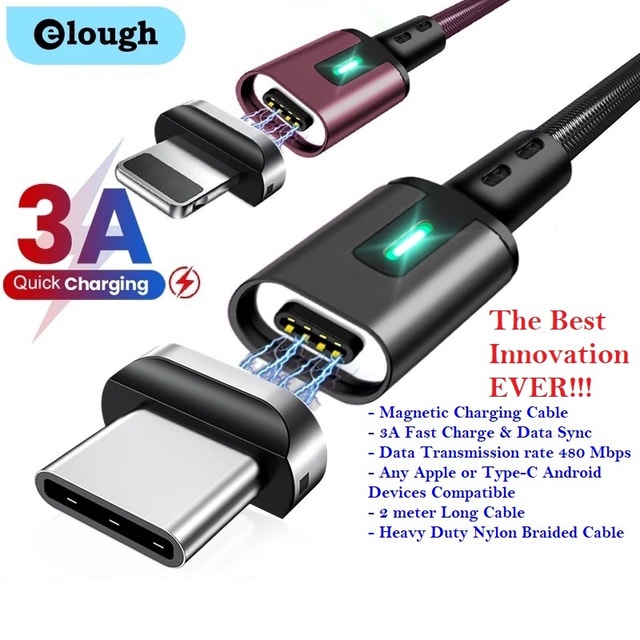 MAGNETIC 3.0 Fast Charging Data Cable For iPhone orAndroid Phone