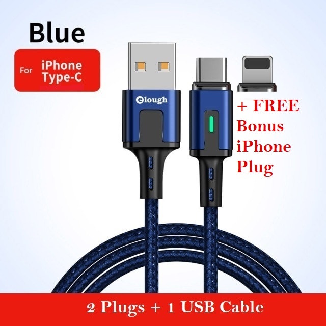 MAGNETIC 3.0 Fast Charging Data Cable For iPhone orAndroid Phone - photo 2