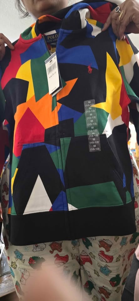 Polo Ralph Lauren Abstract Print Hoodie - Kids Size 10-12 - photo 2