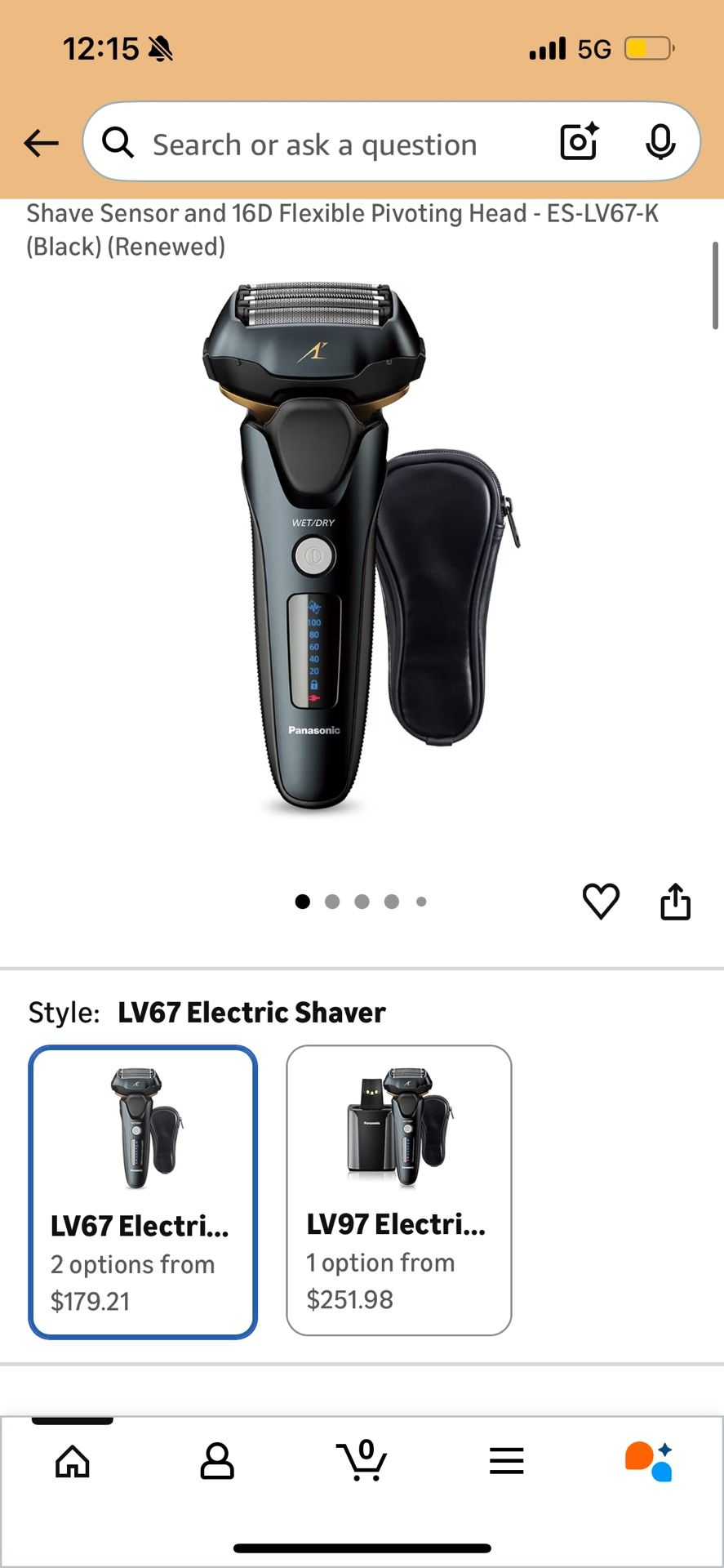 Panasonic Lv67 Electric Shaver
