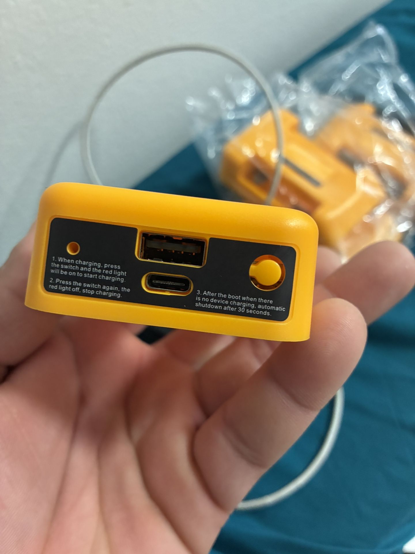 Battery Adapter For Dewalt Type C And USB - photo 2