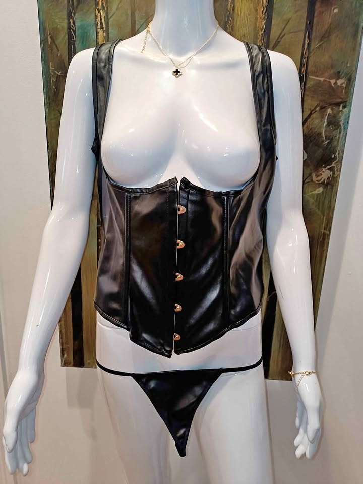 Leather Corset Vest