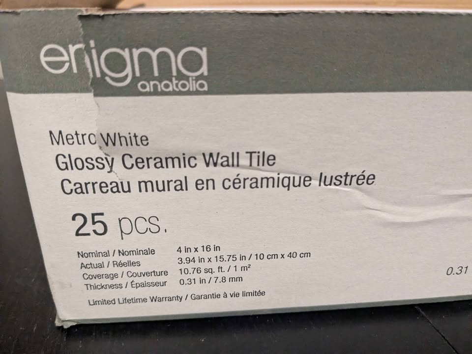 Metro White glossy Ceramic Wall Tile - photo 3