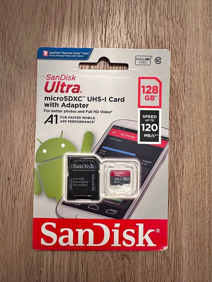 SanDisk 128GB Ultra MicroSDXC UHS-I Card w/ Adapter