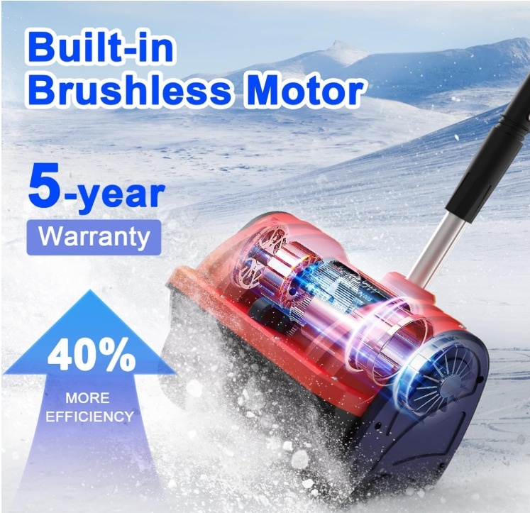 12'' Cordless Snow Blower, Electric Snow Thrower - photo 4
