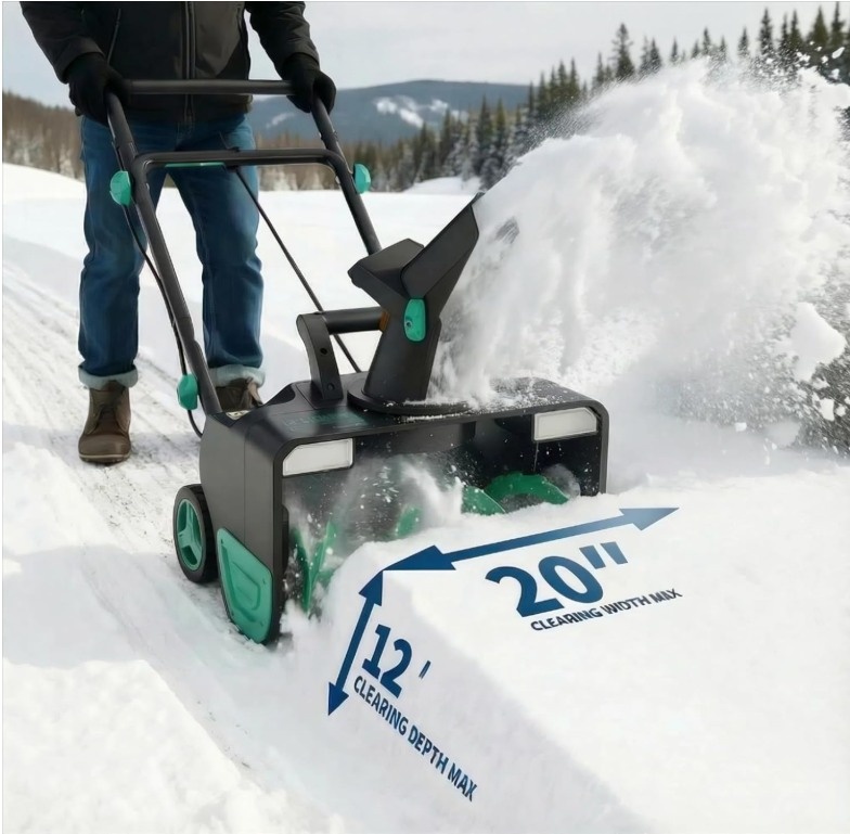 20" Corded Snow Blower - Clearing Heavy Snow - photo 4