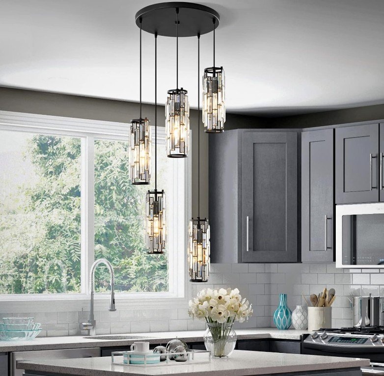 Modern Pendant Light Fixtures, Mini Crystal Chandeliers