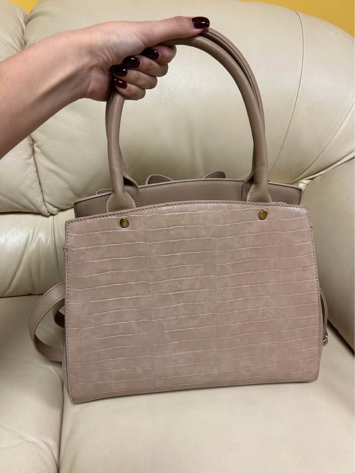 Beige Bow Detail Handbag - photo 2