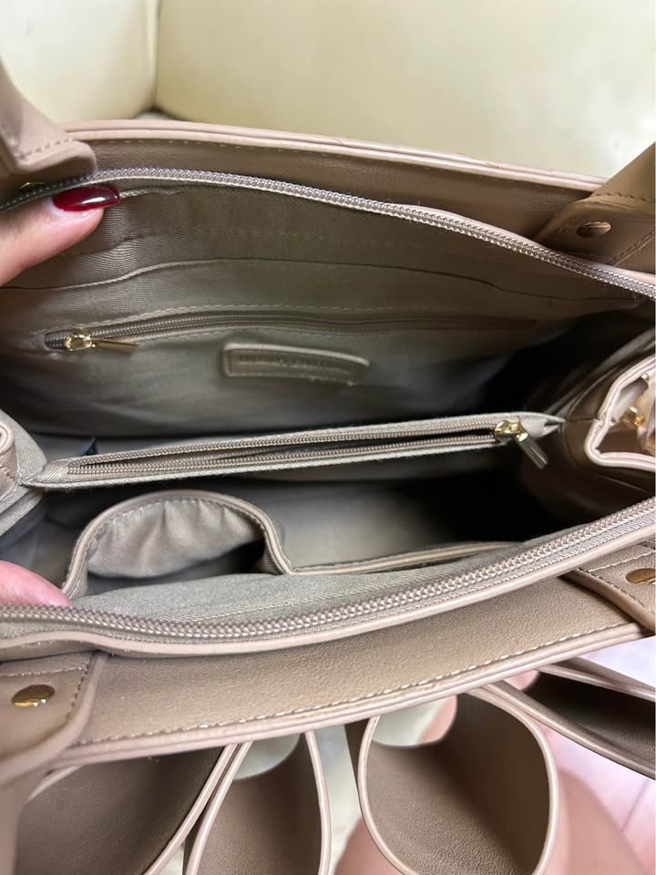 Beige Bow Detail Handbag - photo 3