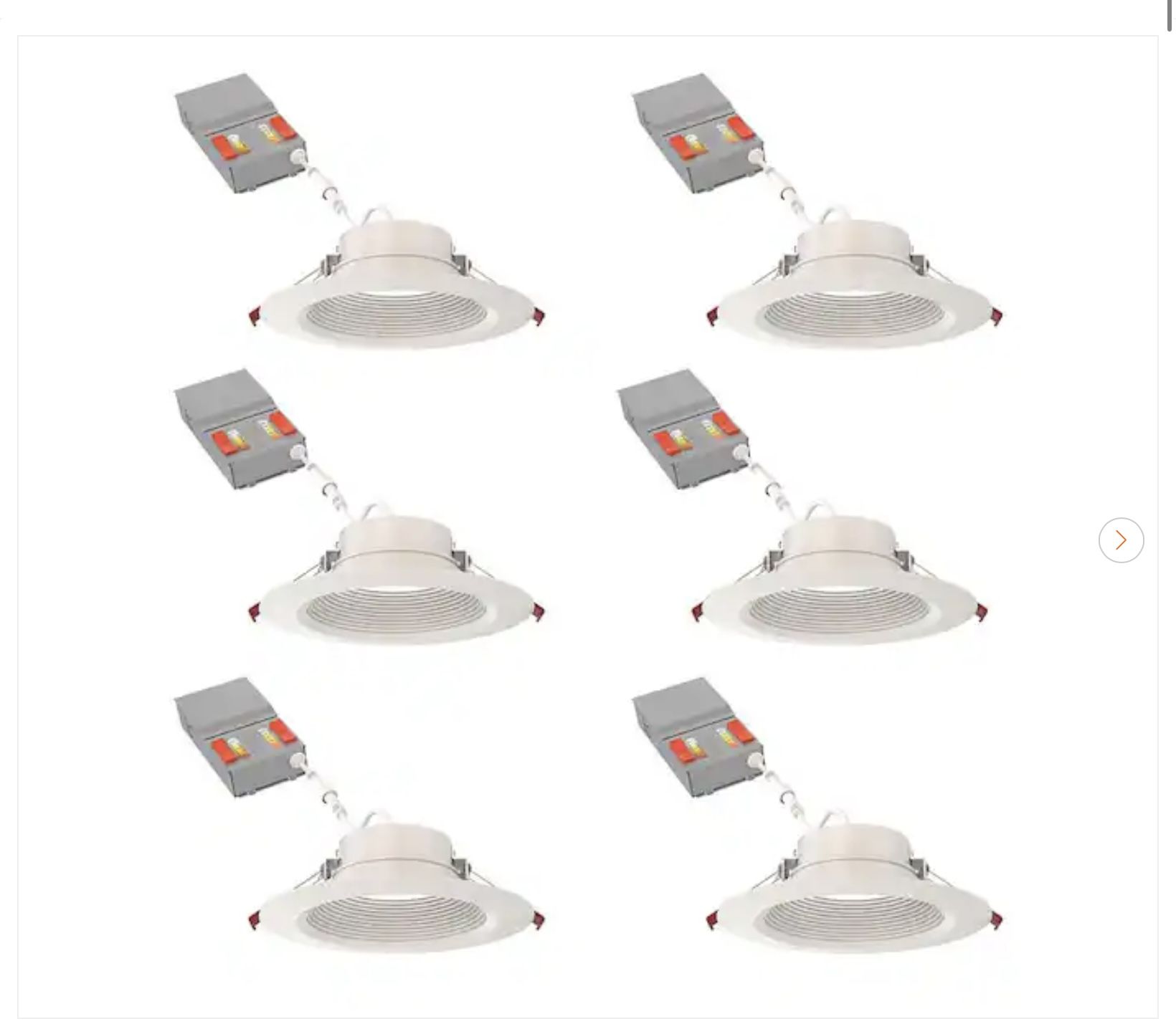 Juno 6" Canless LED Recessed Light Trim (6-Pack)