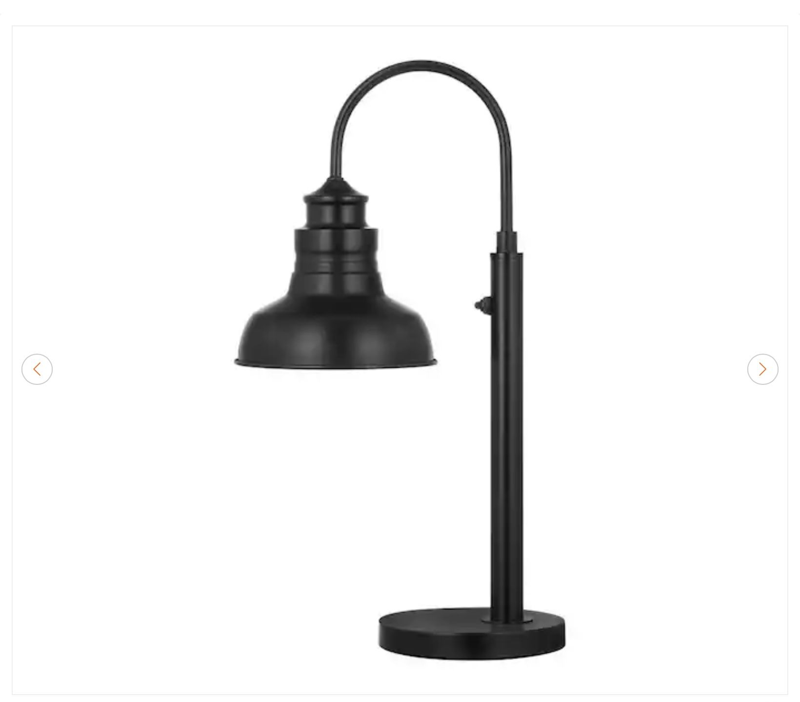 Hampton Bay Elmcroft Matte Black Farmhouse Table Lamp - photo 2