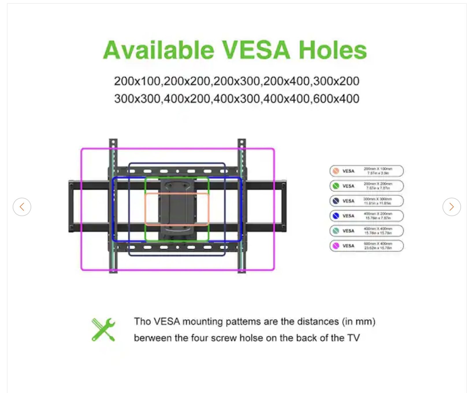 Commercial Electric Full Motion TV Wall Mount (32"-90") - photo 3