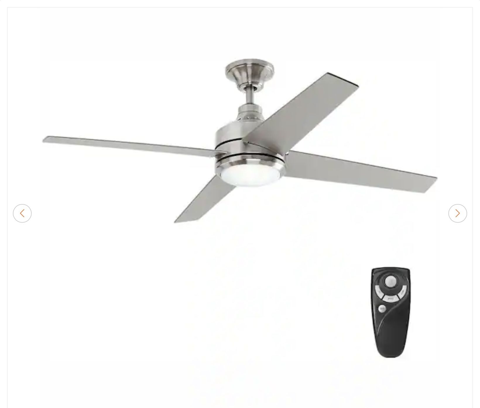 Home Decorators Mercer 52" LED Ceiling Fan - Brushed Nickel - photo 2