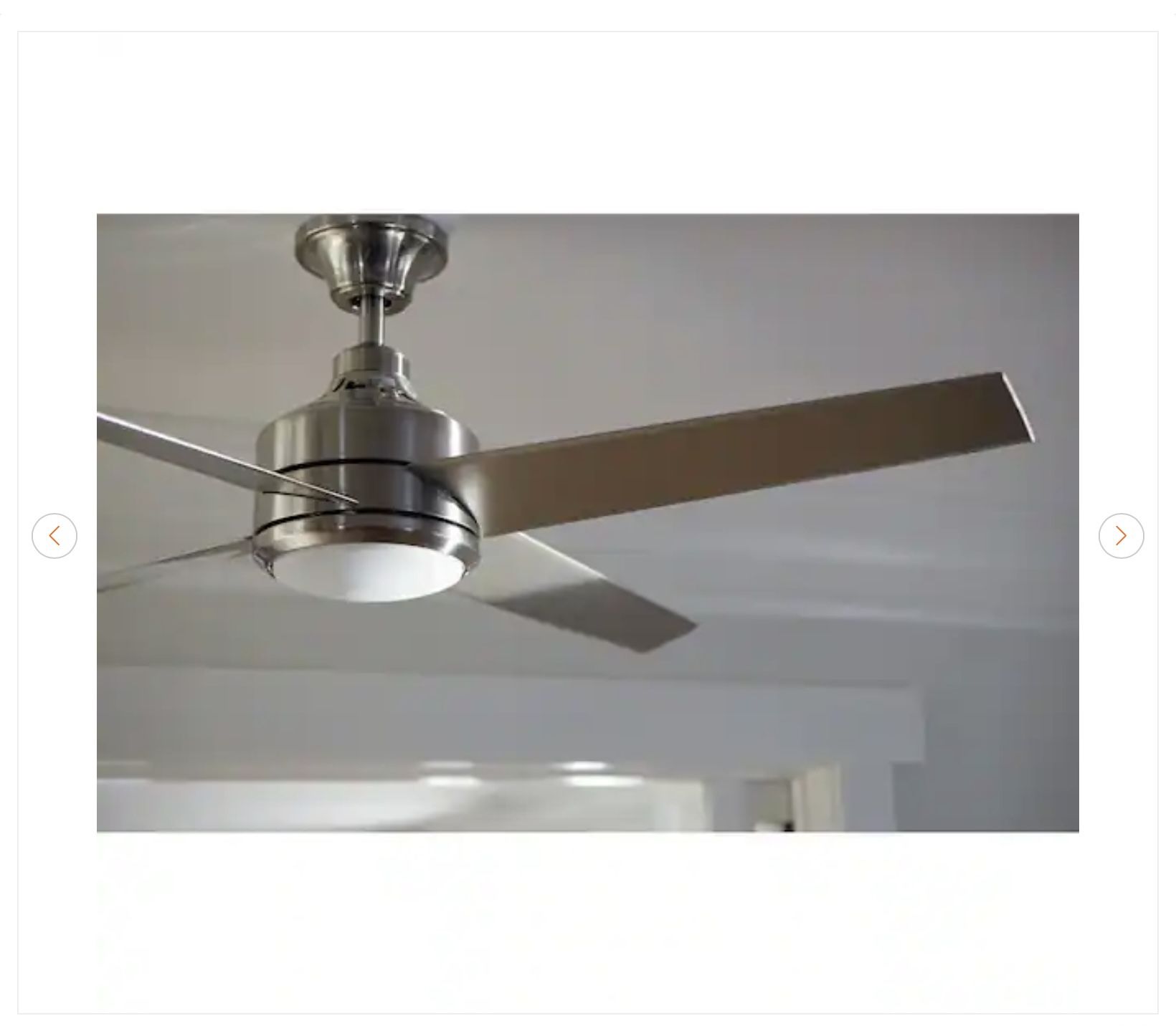 Home Decorators Mercer 52" LED Ceiling Fan - Brushed Nickel - photo 5