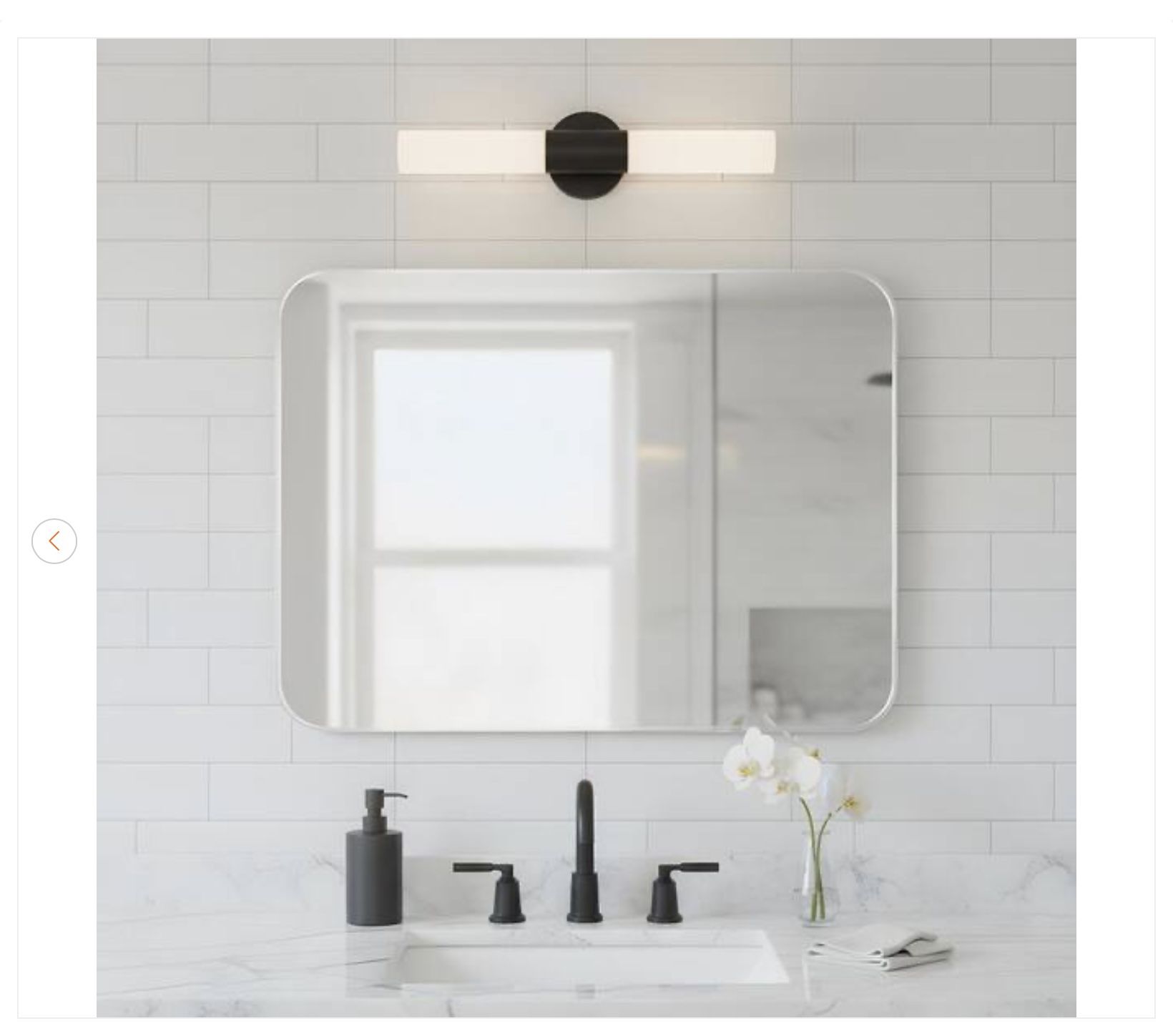Astra 22 in. Matte Black LED Vanity Light Bar - New - photo 3