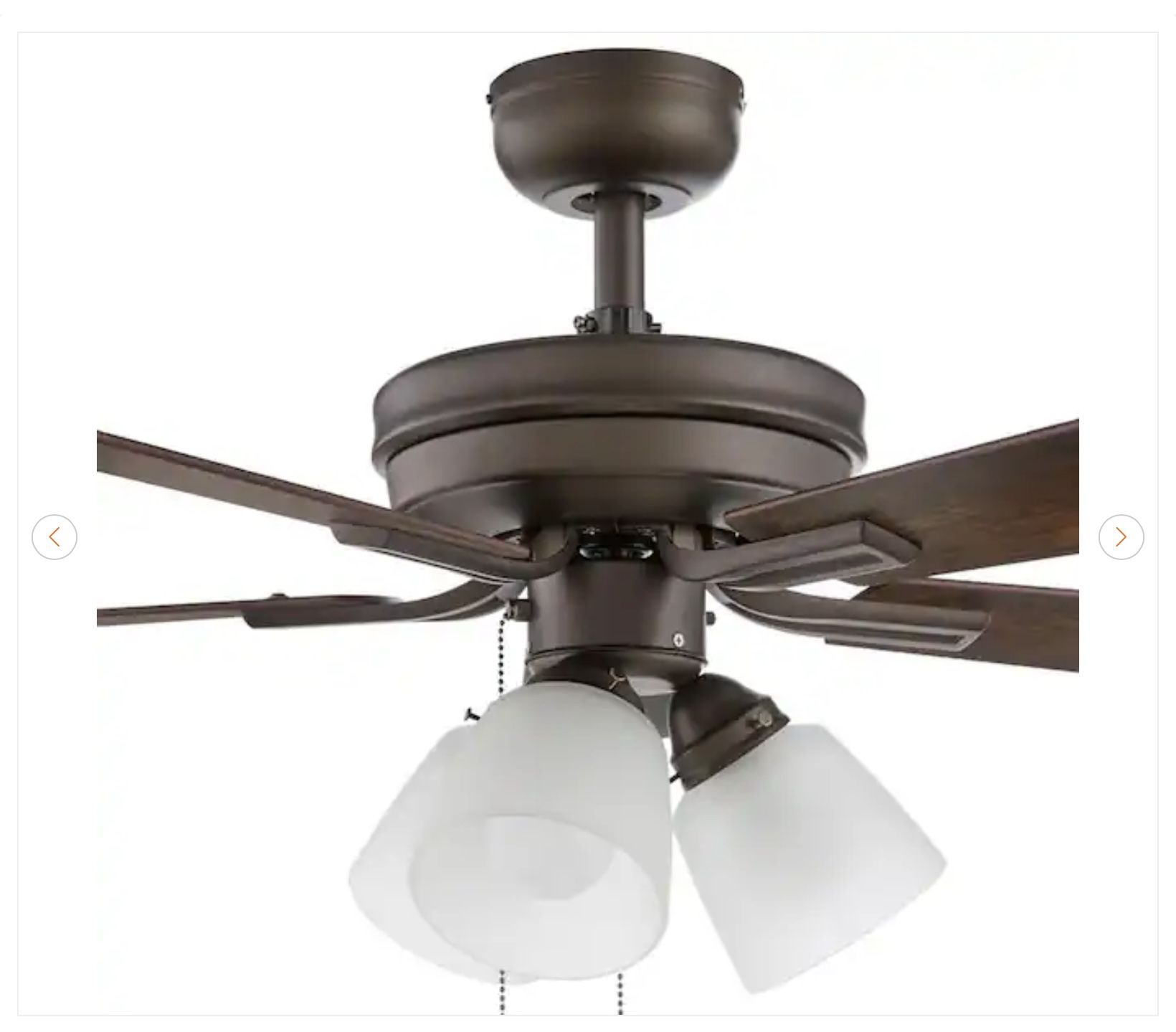 Hampton Bay Sinclair II 44" Bronze LED Ceiling Fan - photo 2