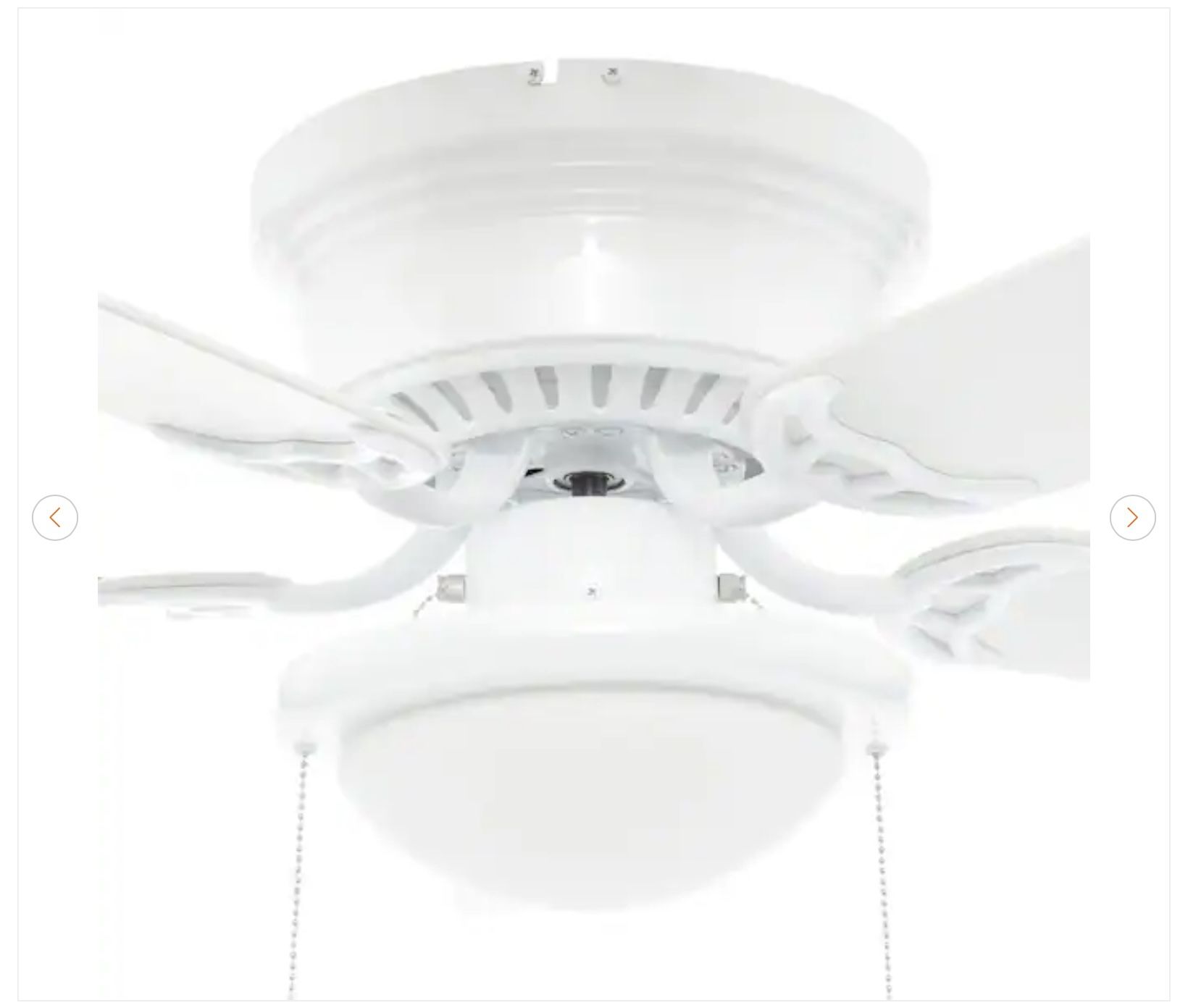 Hampton Bay Hugger 52 in. LED Indoor White Ceiling Fan - New - photo 4