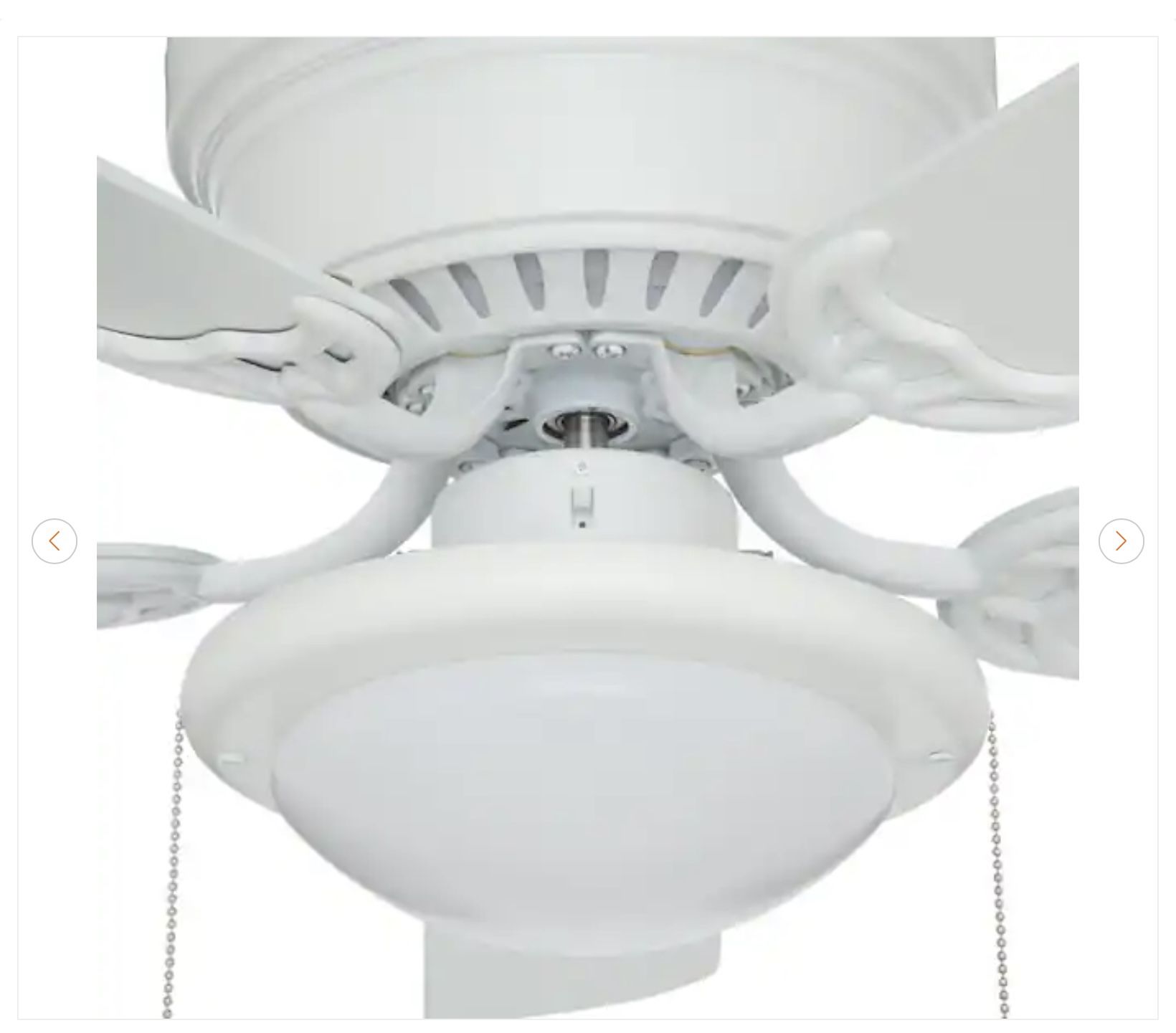 Hampton Bay Hugger 44 in. LED Matte White Ceiling Fan - New - photo 5