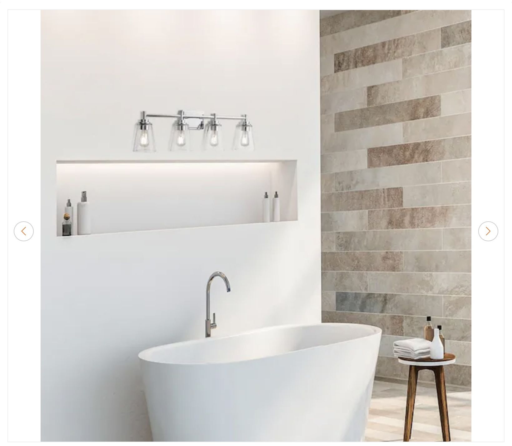 Hampton Bay Wakefield 31" 4-Light Chrome Vanity Light - photo 2