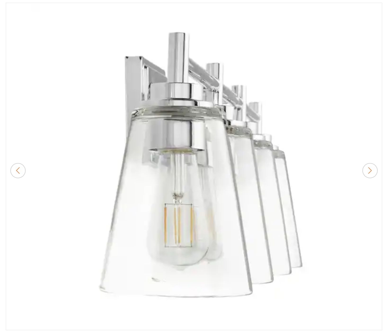Hampton Bay Wakefield 31" 4-Light Chrome Vanity Light - photo 3