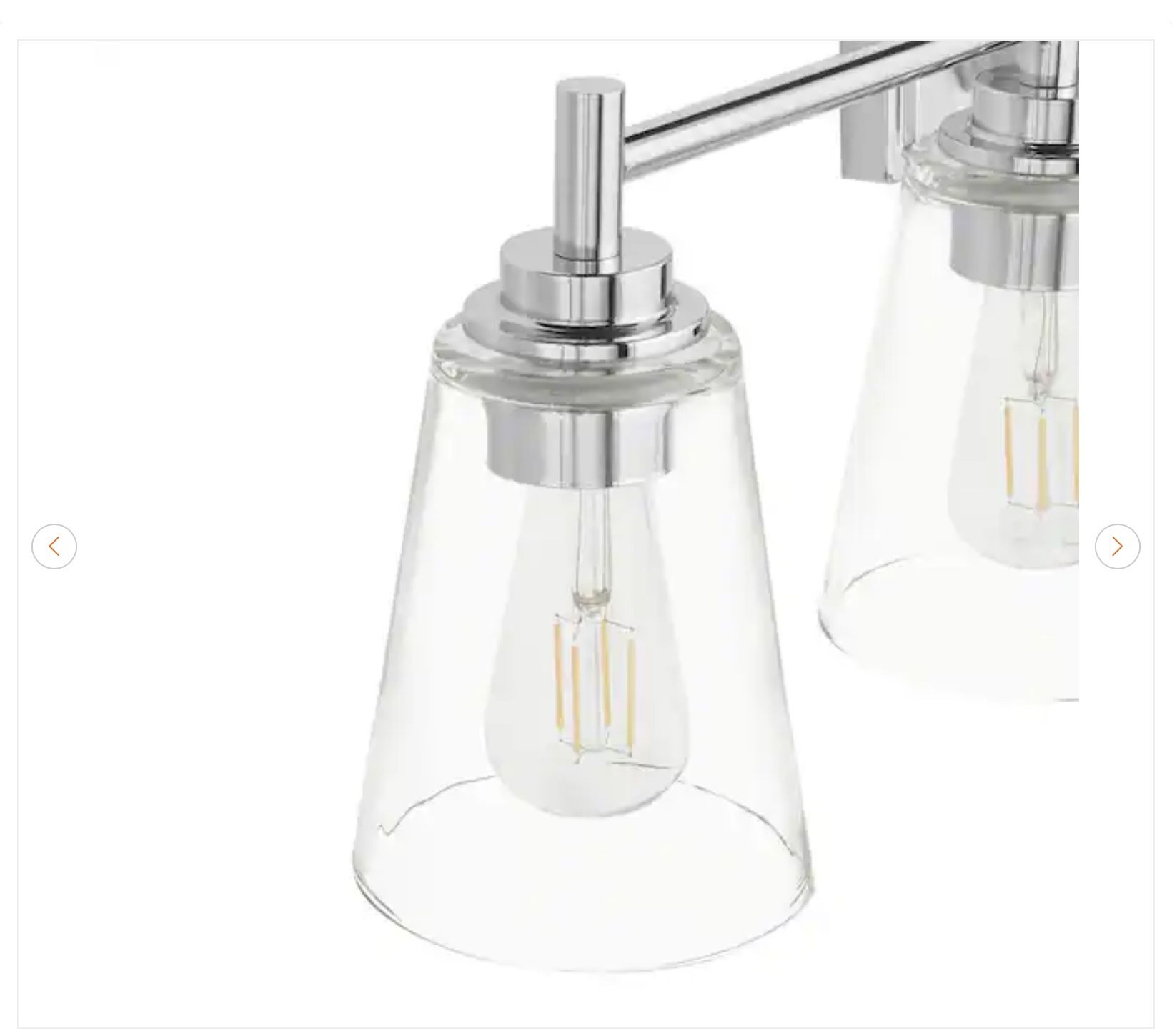 Hampton Bay Wakefield 31" 4-Light Chrome Vanity Light - photo 4