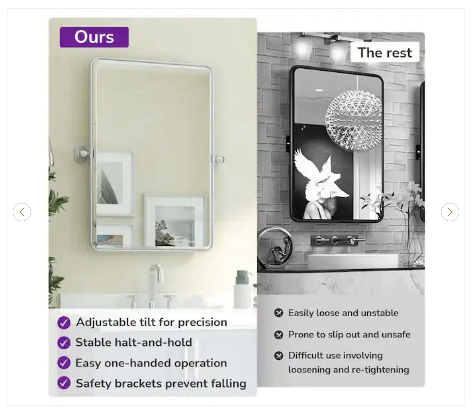 Framed Tilt Mirror - Satin Nickel (16" W x 24" H) - photo 2