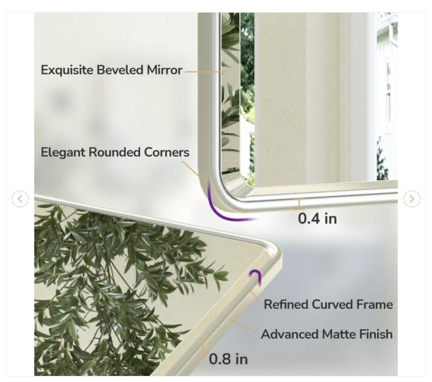 Framed Tilt Mirror - Satin Nickel (16" W x 24" H) - photo 3