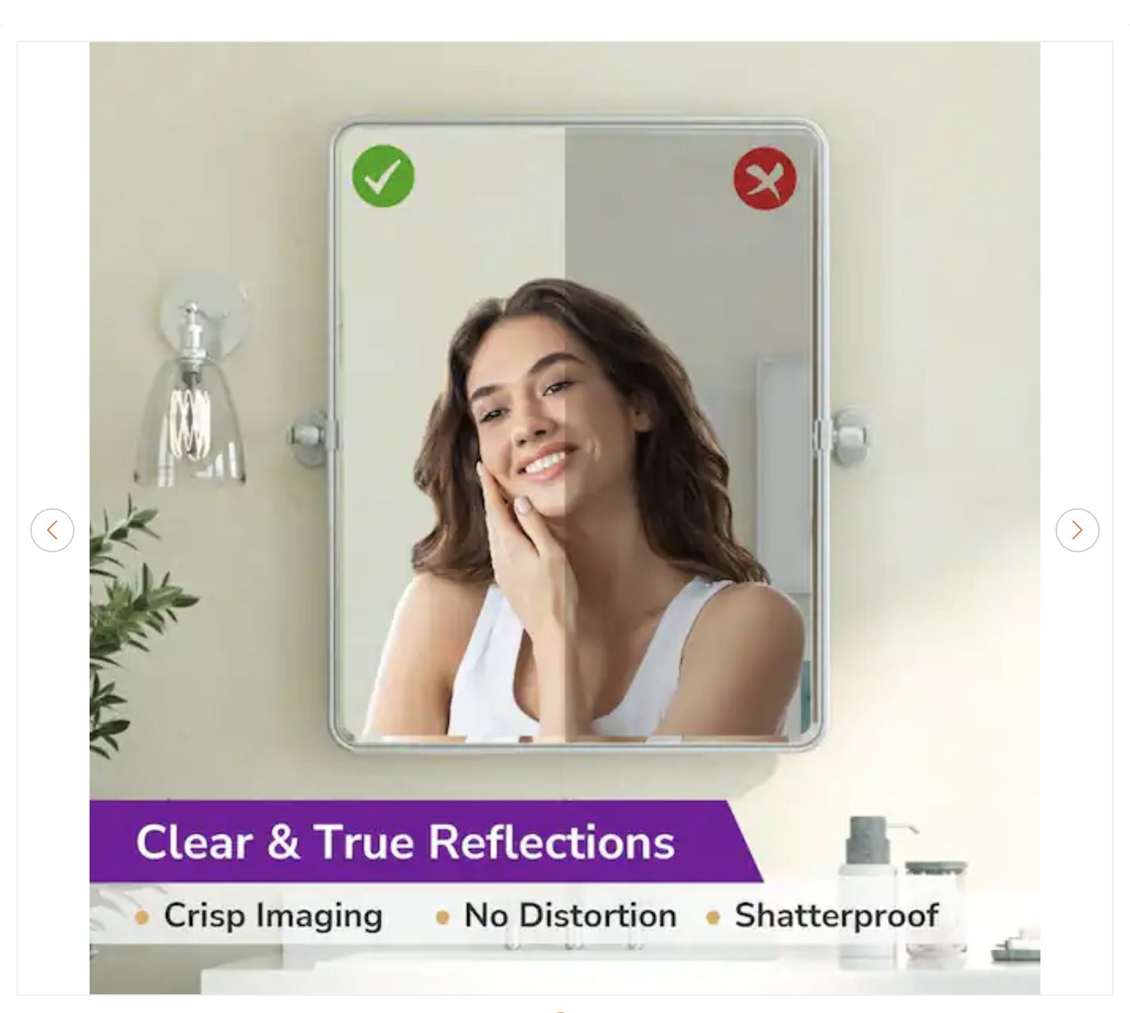 Framed Tilt Mirror - Satin Nickel (16" W x 24" H) - photo 5