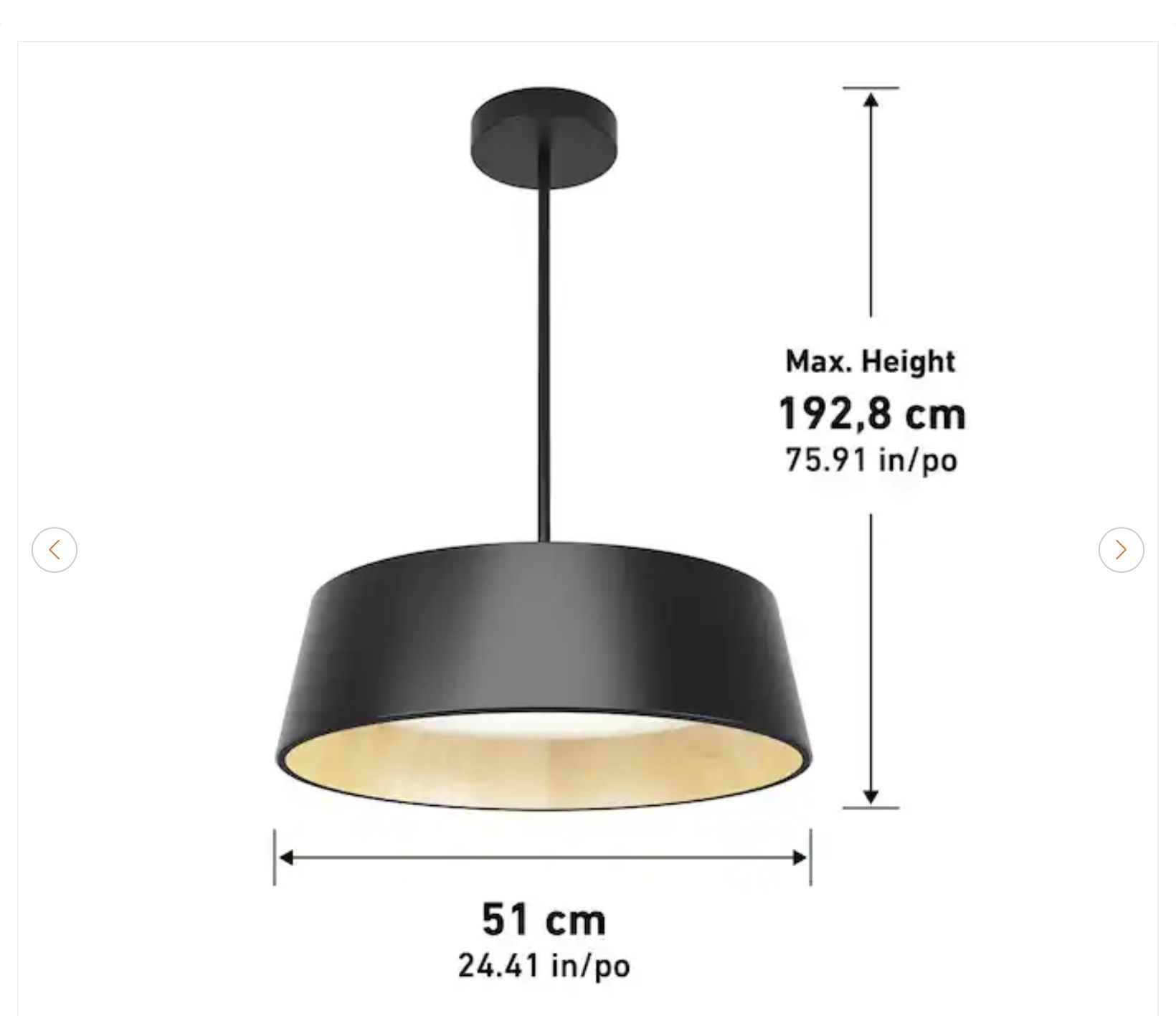 Artika Alton LED Black 5 CCT Modern Pendant Chandelier Light Fix - photo 5
