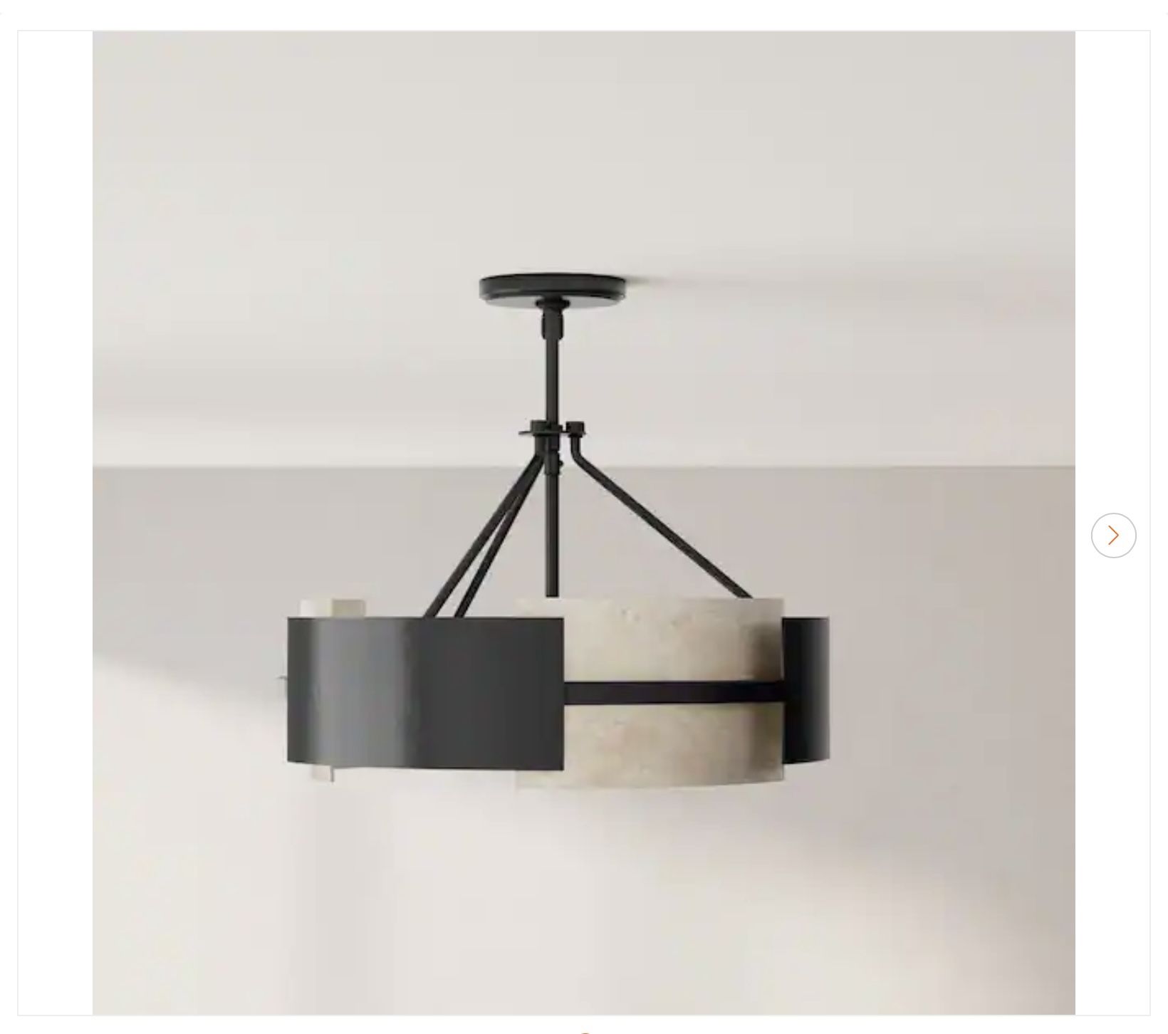 Progress Lighting Lowery 19" Matte Black Semi-Flush Mount Fixtur - photo 2