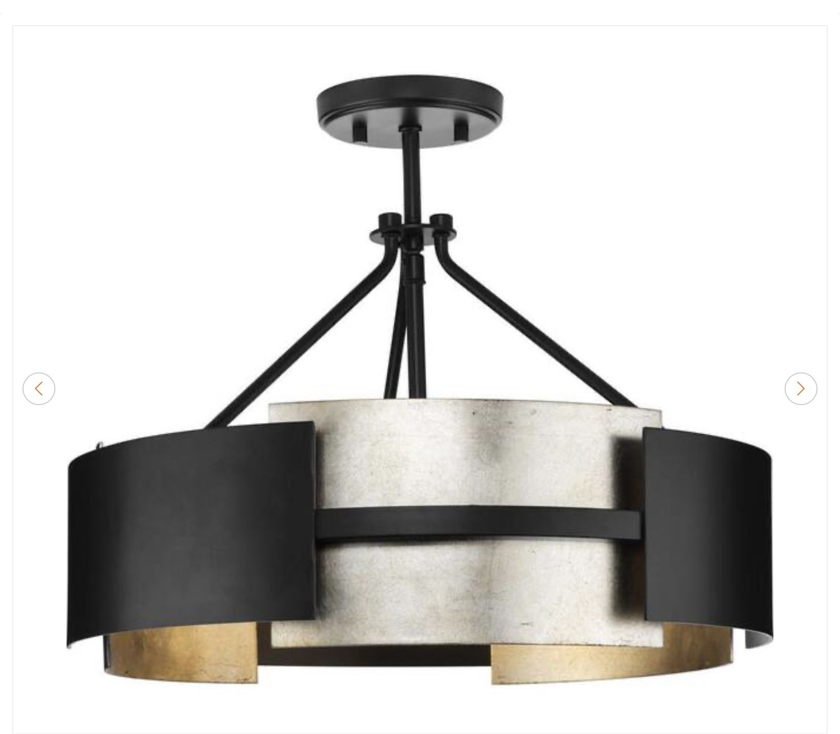 Progress Lighting Lowery 19" Matte Black Semi-Flush Mount Fixtur - photo 4