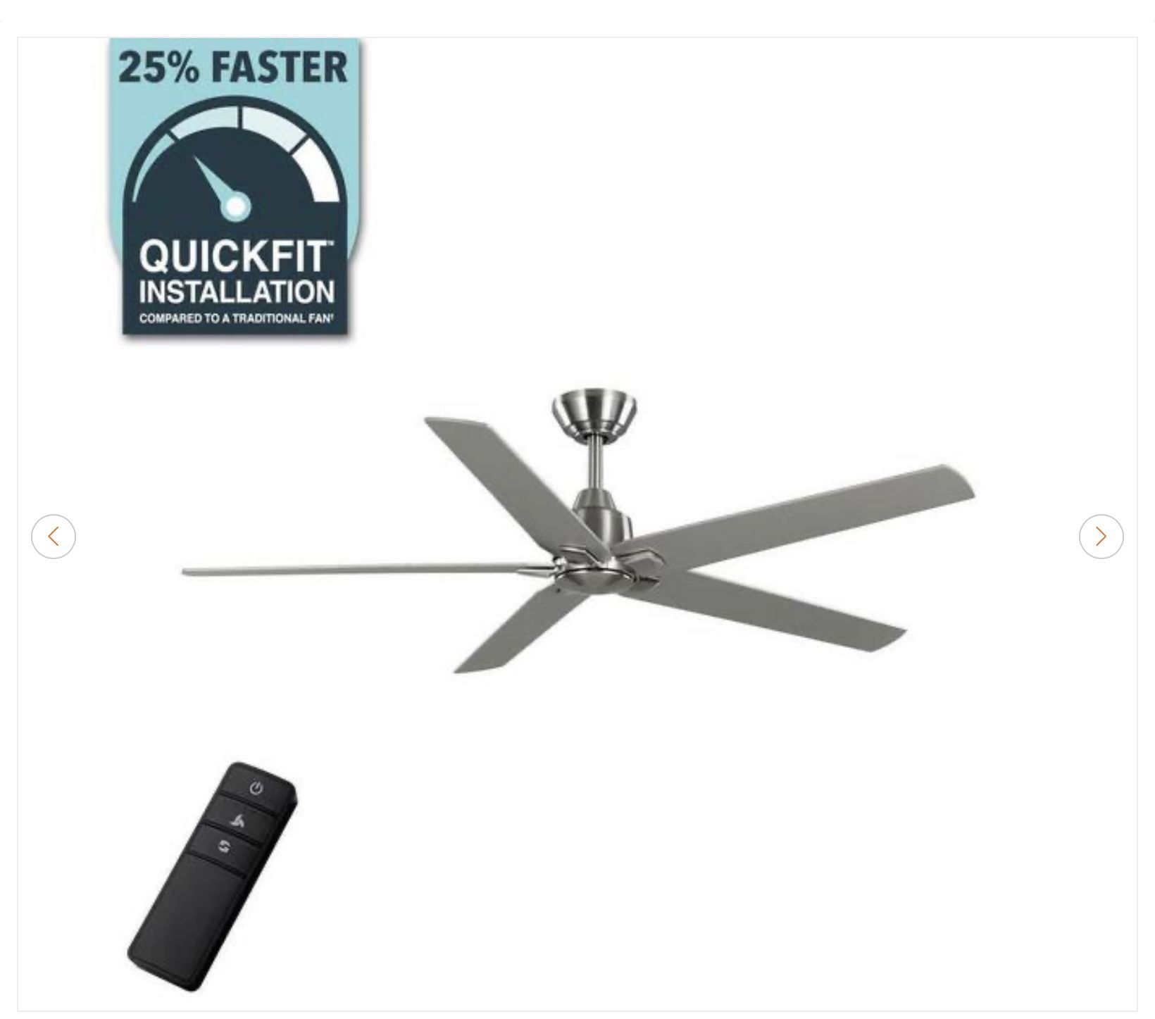 Bellmore 56 in. Indoor Brushed Nickel Ceiling Fan - New
