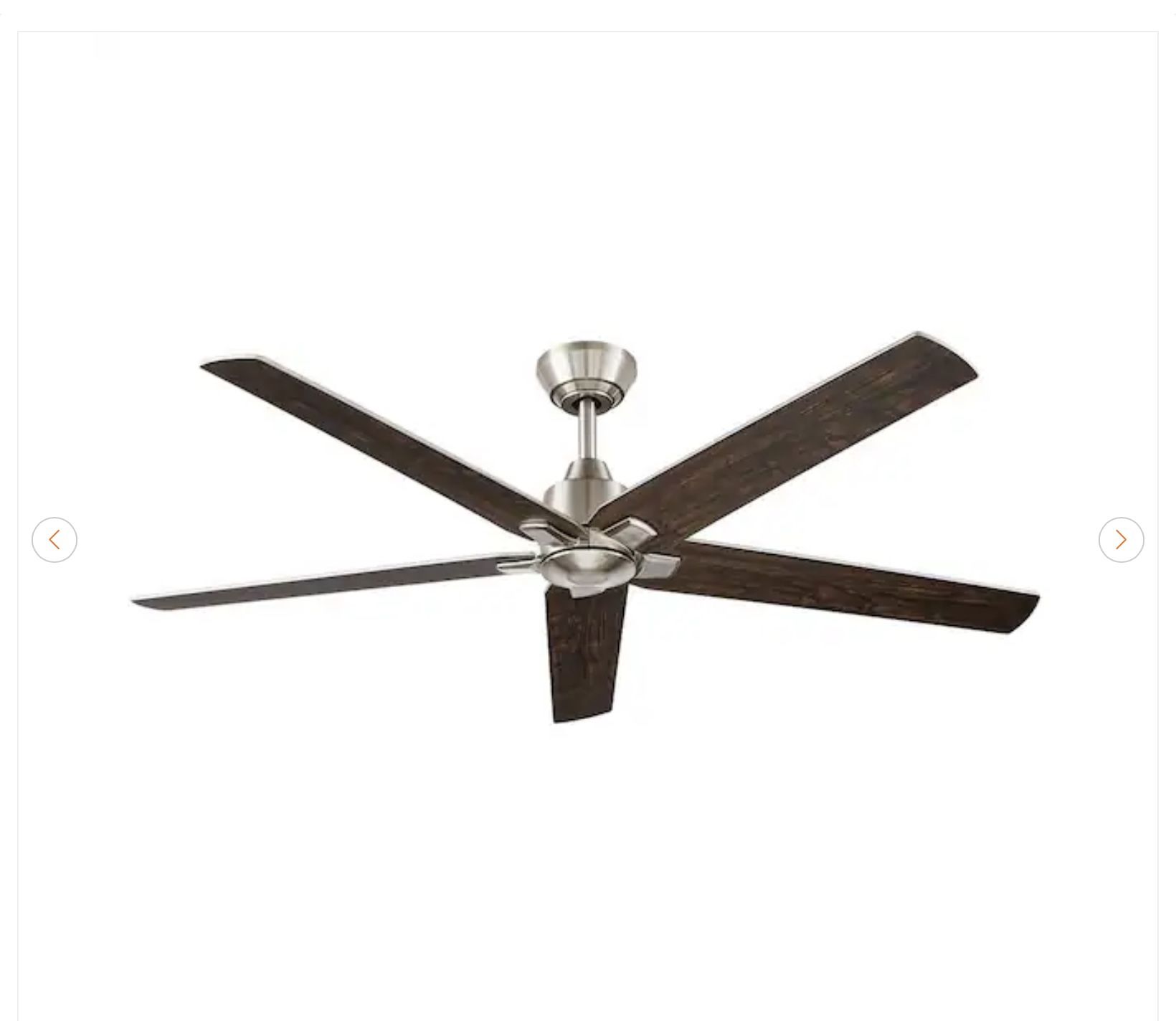 Bellmore 56 in. Indoor Brushed Nickel Ceiling Fan - New - photo 2