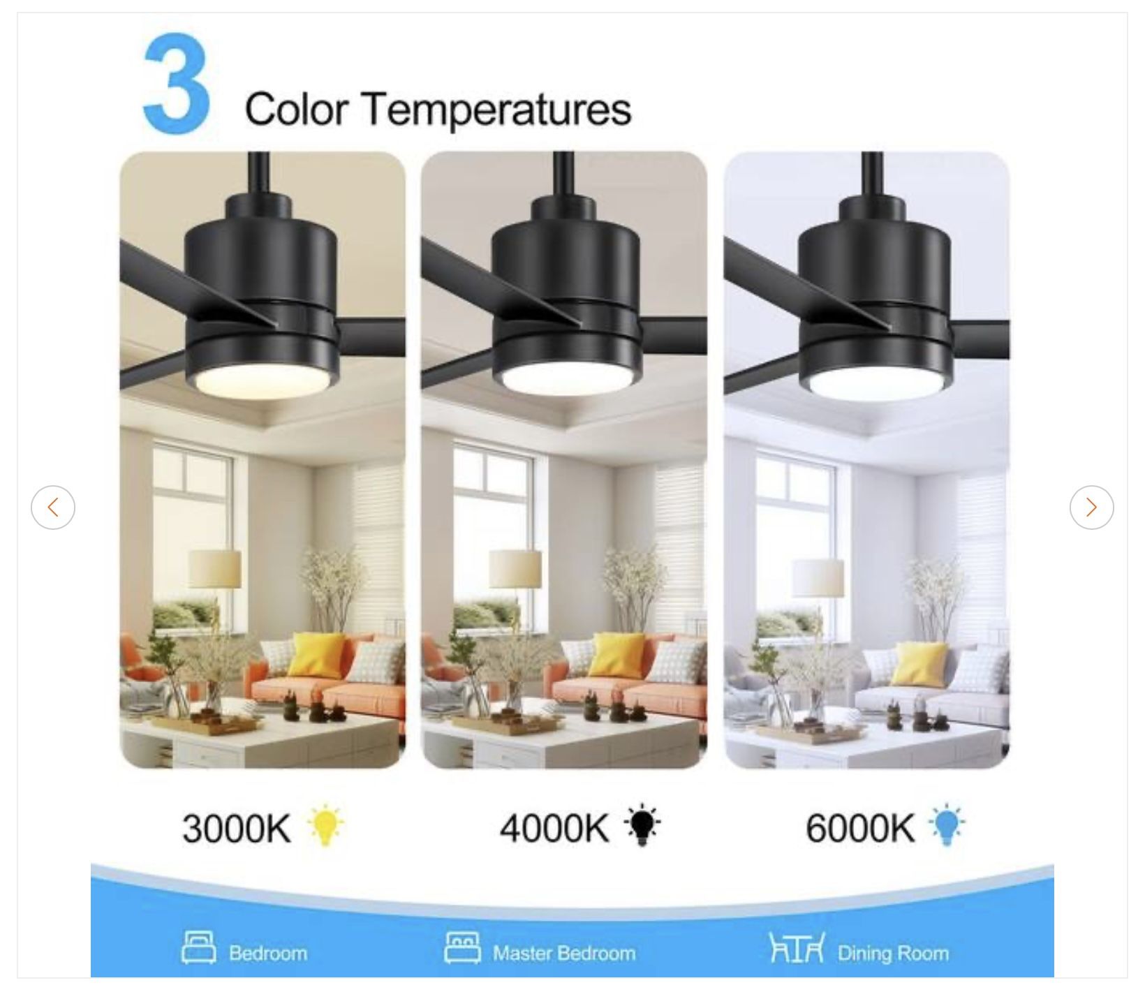 Claude 52" Integrated LED Black Windmill Ceiling Fan w/ Light - photo 5