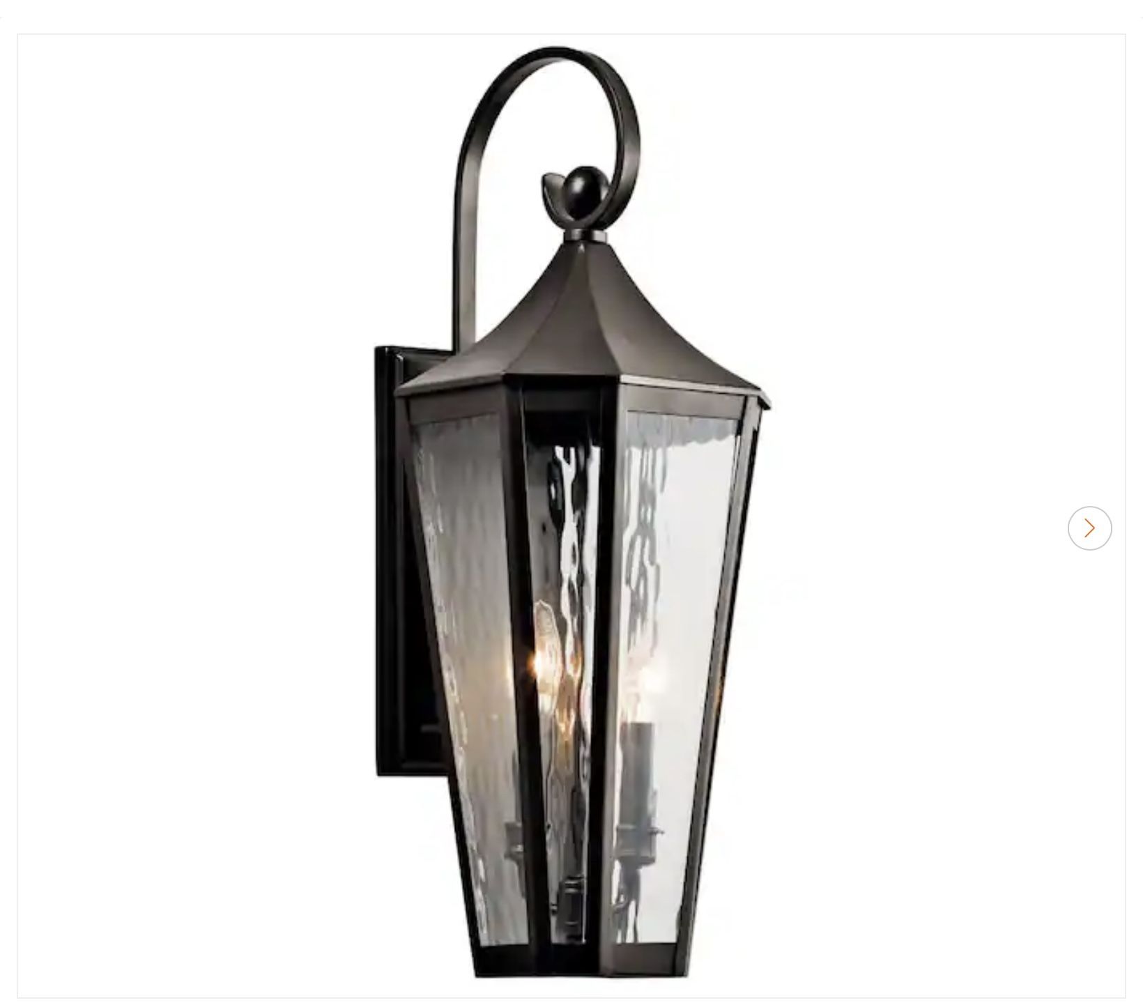 KICHLER Rochdale 24.25 in. 2-Light Olde Bronze Outdoor Wall Lant