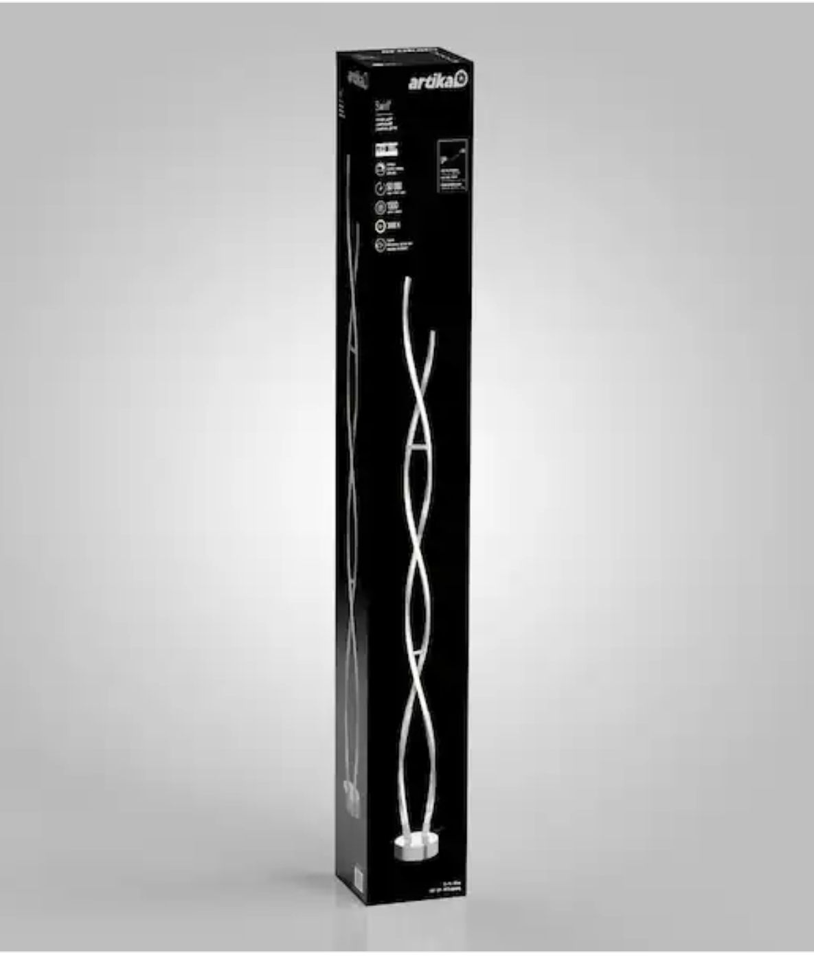 Artika Swirl 59 in. Chrome LED Floor Lamp - New - photo 2