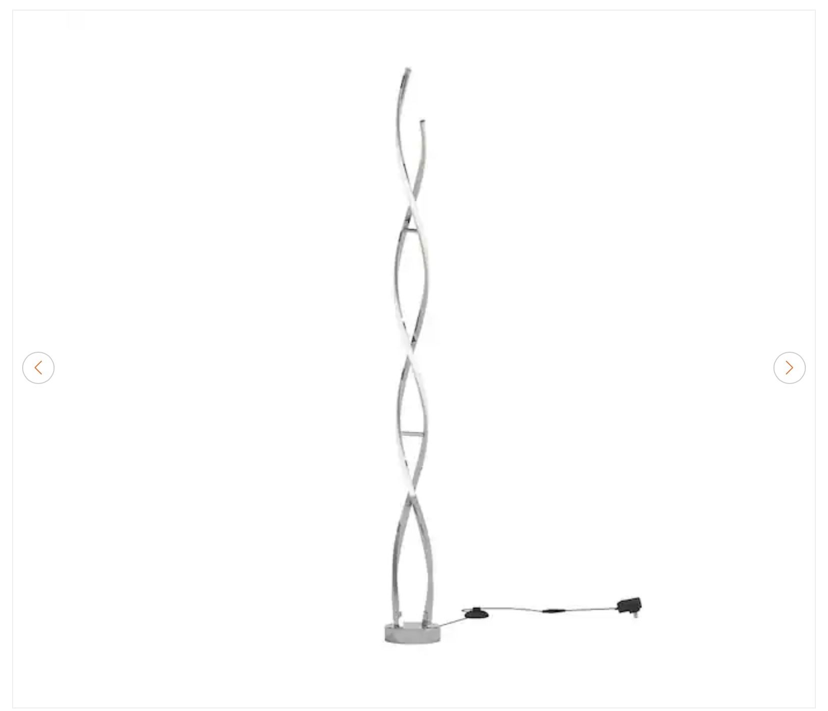 Artika Swirl 59 in. Chrome LED Floor Lamp - New - photo 4