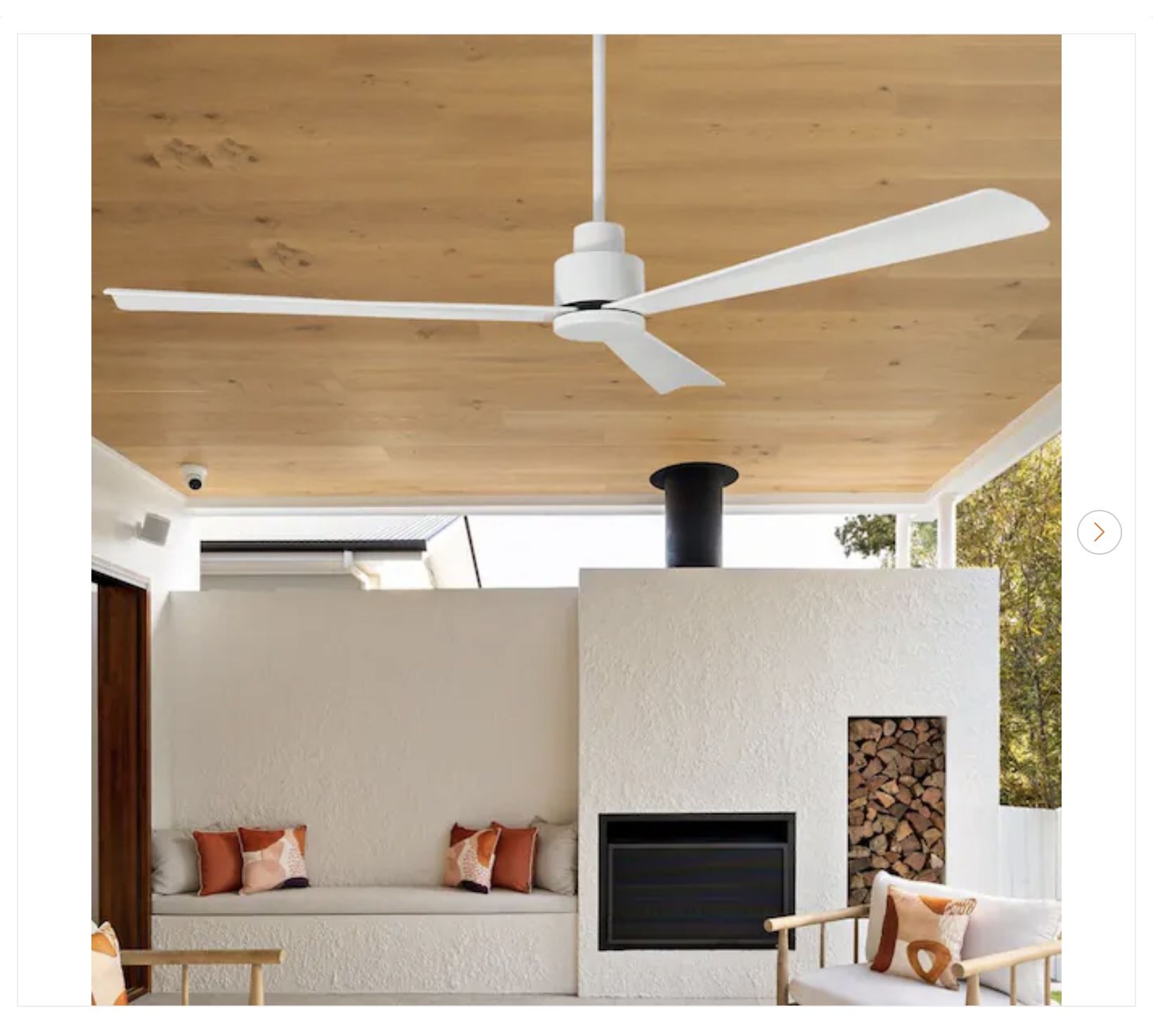 52 in. Indoor Modern Matte White Ceiling Fan - New - photo 2