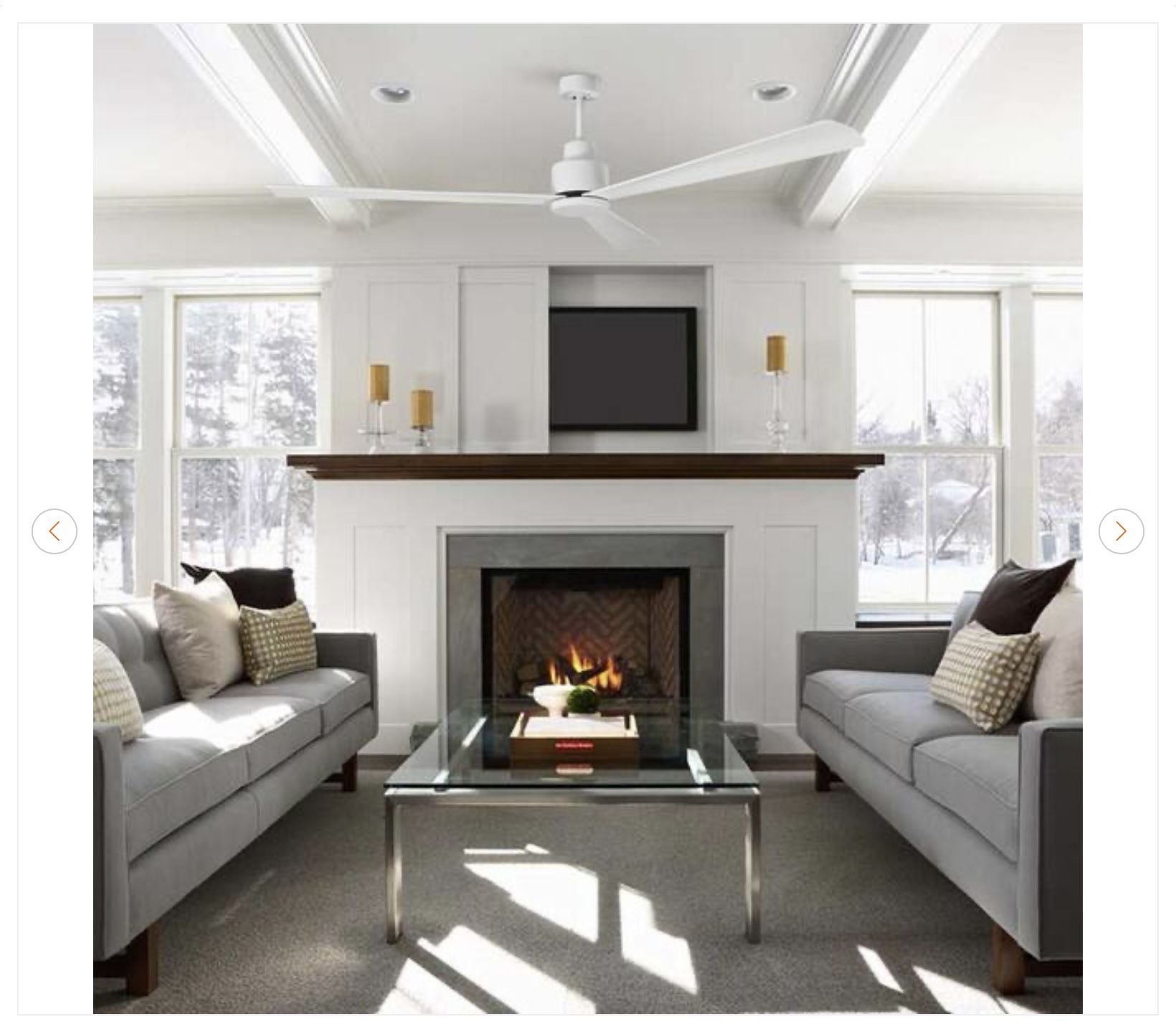 52 in. Indoor Modern Matte White Ceiling Fan - New - photo 3
