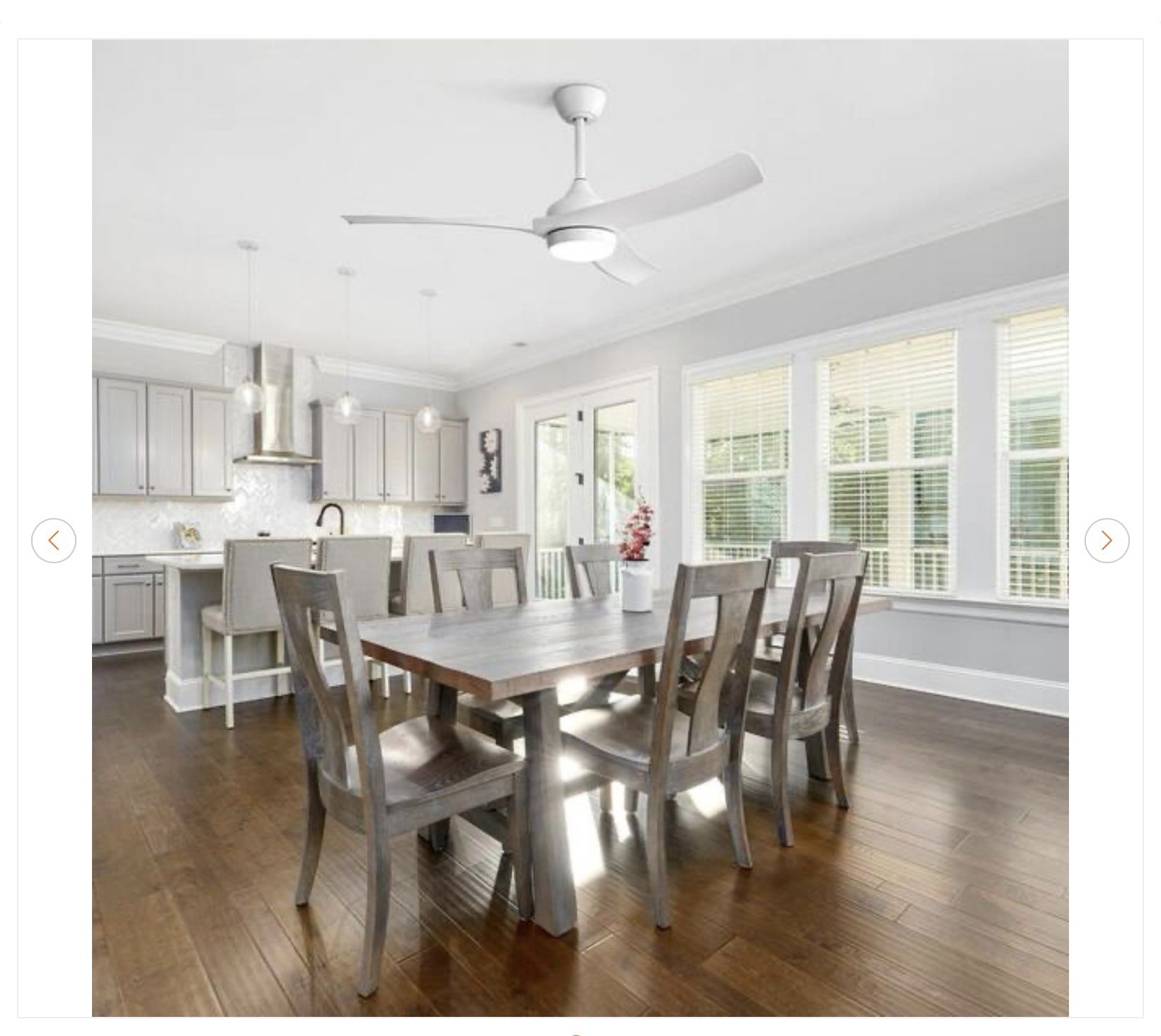 52 in. Indoor White Ceiling Fan with Light - New - photo 3