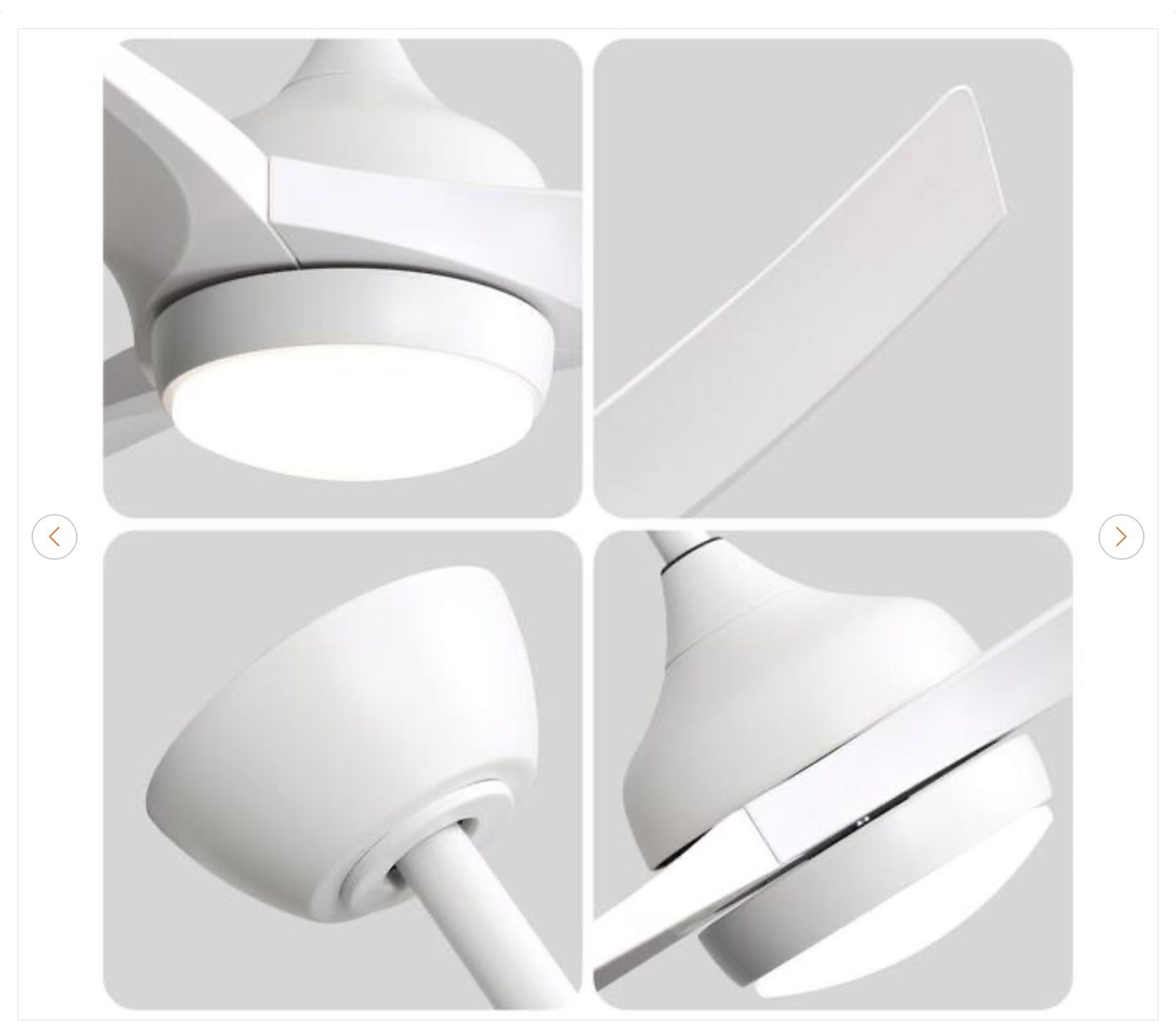 52 in. Indoor White Ceiling Fan with Light - New - photo 5